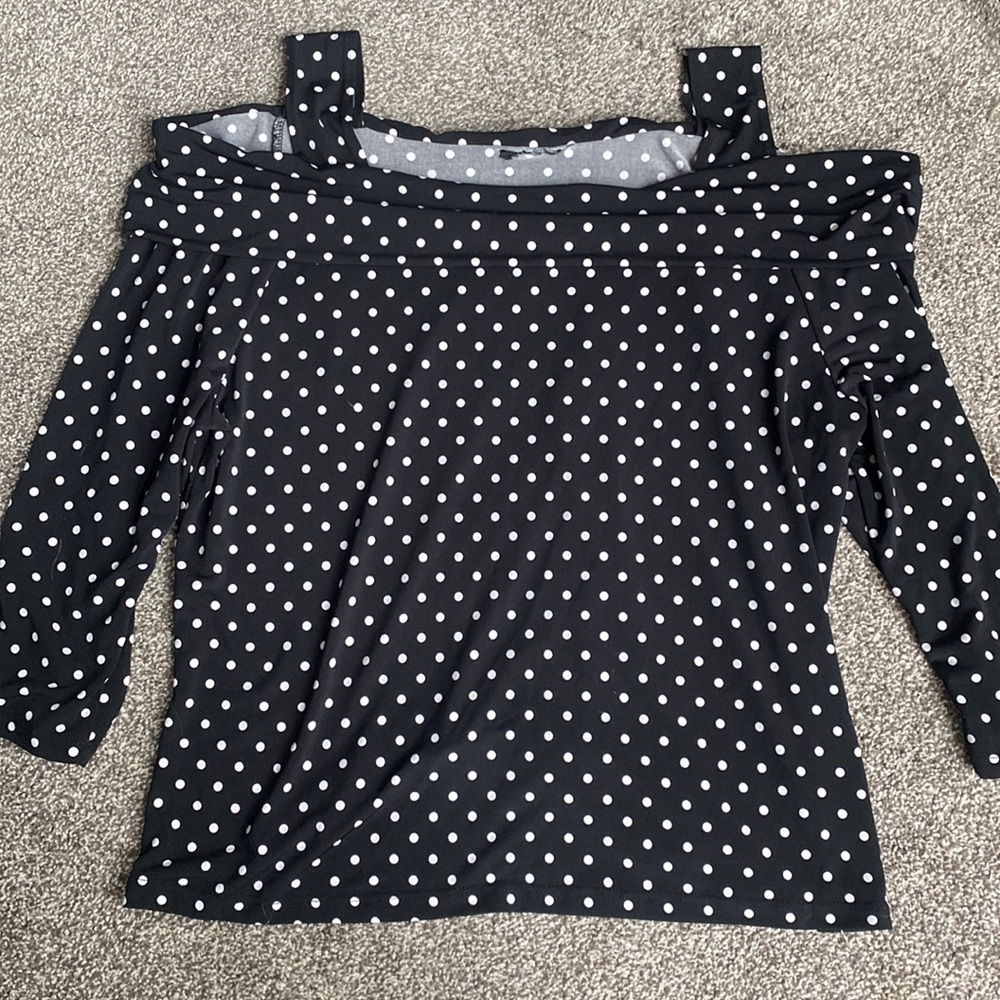 White spotted blouse
